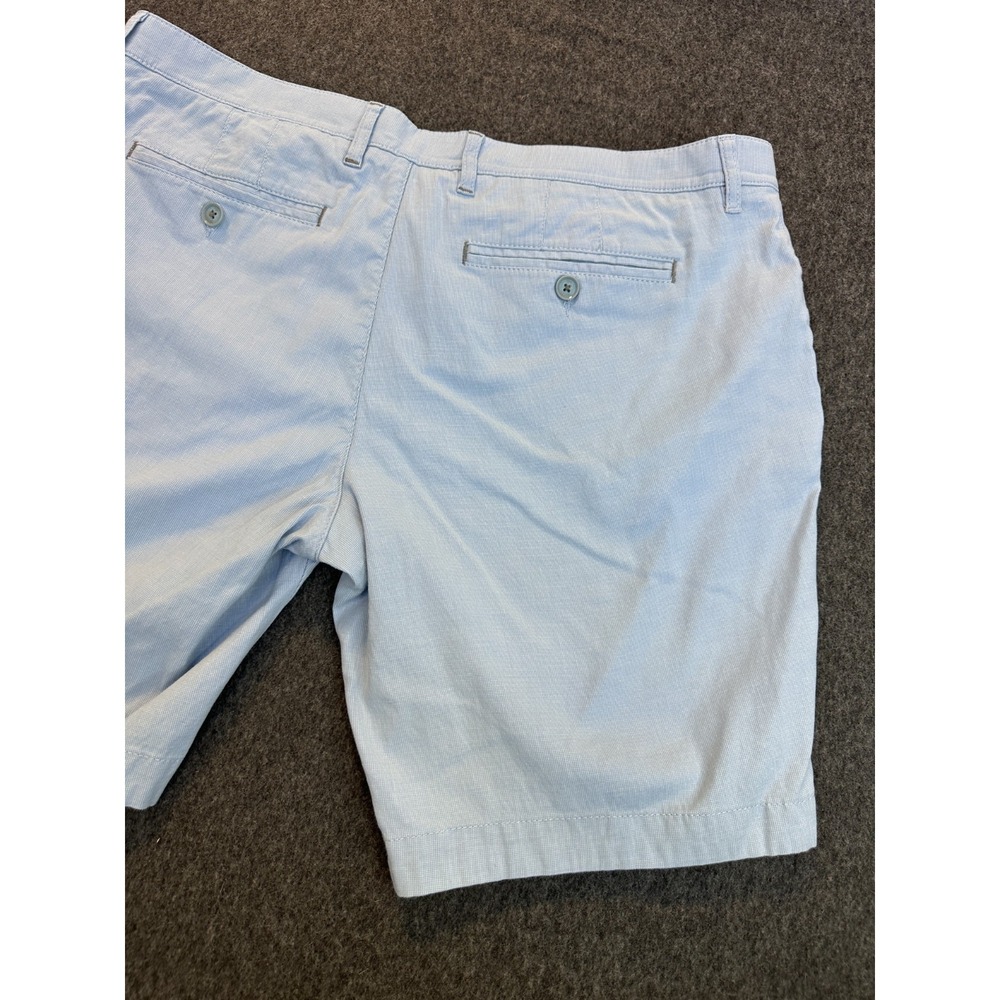 Ted Baker London Tailored Slim Fit Light Blue Micro-Check Shorts Men's Size 40 R - Picture 10 of 16
